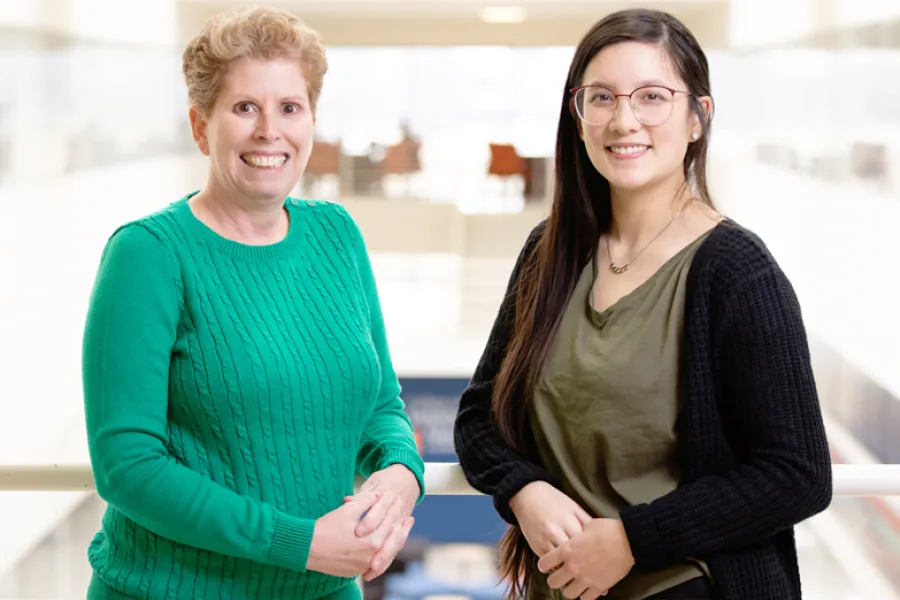 Comparative biosciences professor Jodi A. Flaws, left, and graduate student Katie (Catheryne) Chiang co-wrote the study. 