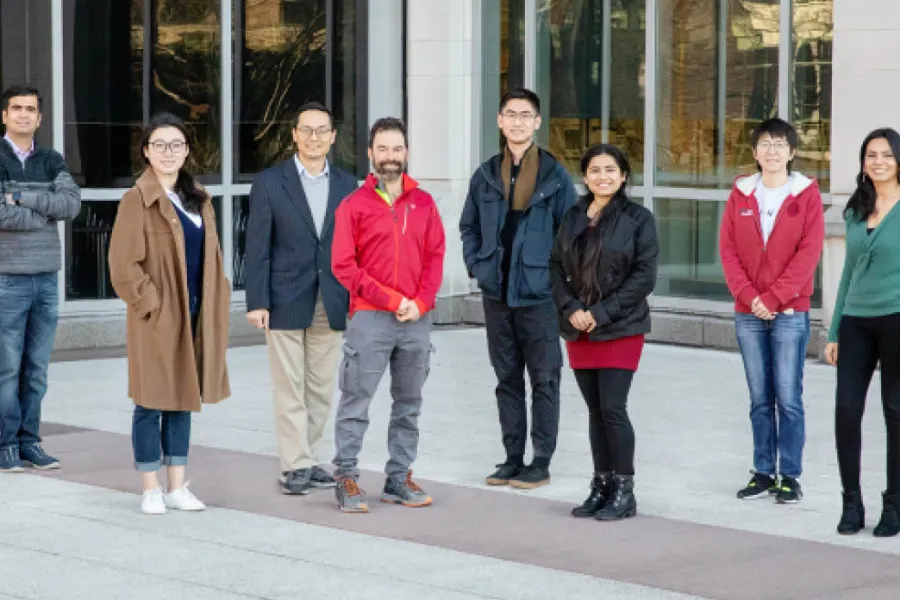 Composite photo of the CRISPR-Cas9 Illinois research team.