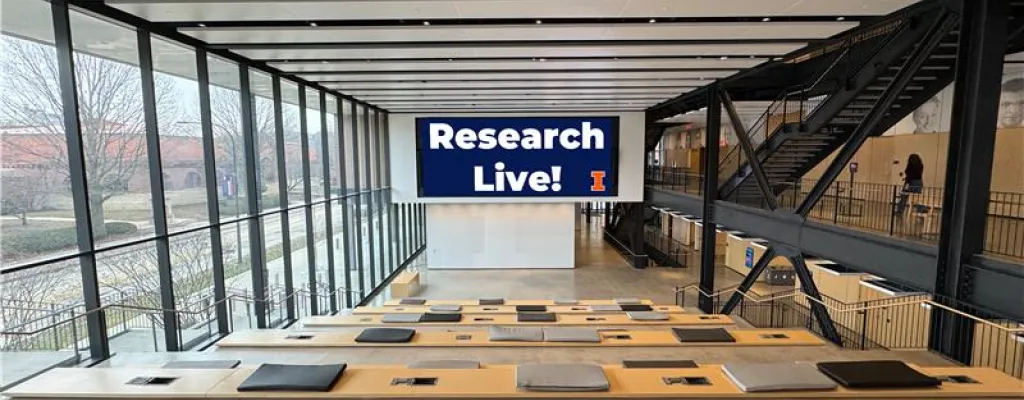 Research Live on screen in Campus Instructional Facility Auditorium