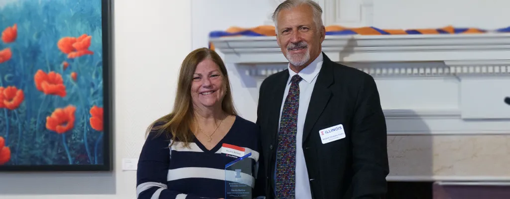 Becky and Wojtek at the ceremony