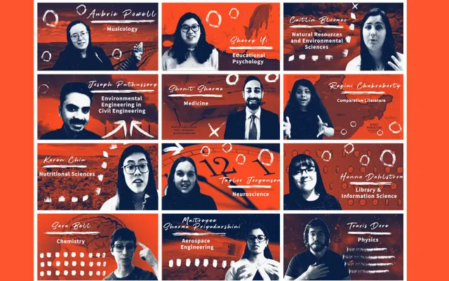 Grid with photos the 12 semifinalists. 