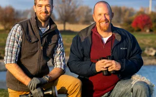 From left, graduate student Ryan Askren, avian ecologist Michael Ward and their colleagues found that Canada geese are using man-made structures that bring them close to airport runways. 