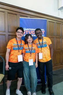 A group of students posing for a photo
