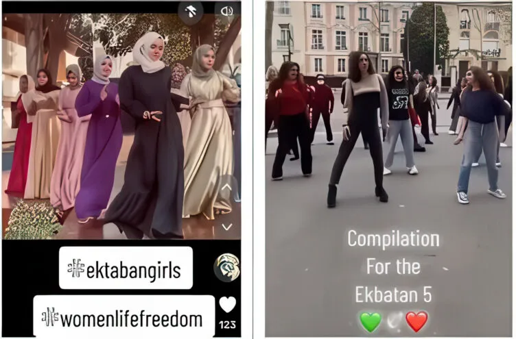 Social media posts of Ektaban girls dancing and others showing support