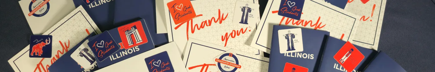 An array of stickers, notebooks, and thank you cards